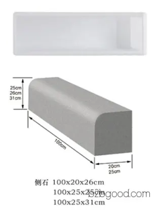Highway curbstone mold plastic building materials