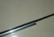 Sealed hair strips, specifically for use in plastic building materials for doors and windows. Horizontal hair strips.