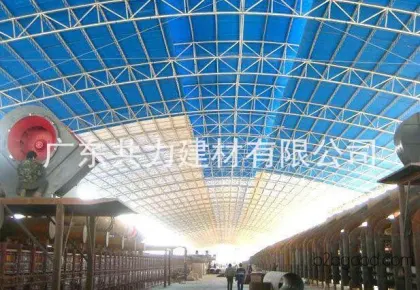 Collaborative manufacturers offer direct sales of fire-resistant plastic building materials. APVC composite tiles are available in a variety of colors for use as factory roof protection strips.