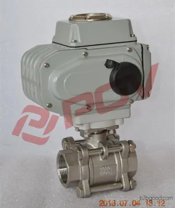 Stainless steel internal threaded electric ball valves are suitable for various media such as water, steam, oil products, nitric acid, acetic acid, ammonia brine, and neutralized water.