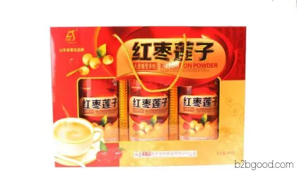 Liangjian Red Date and Lotus Seeds Sugar-Free Nutritional Powder, Shandong Specialty Gift Box, 600 grams