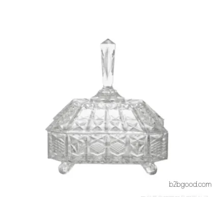 Factory Direct Sales European-style Rectangular High-Handle Sugar Jar, Dry Fruit Sugar Jar