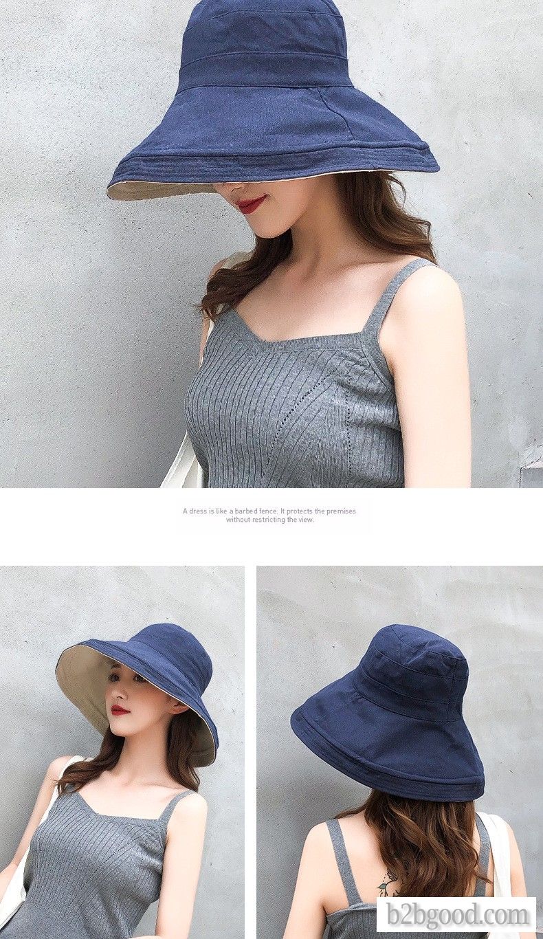 Tsful + fisherman cap + double wide brim sun hat