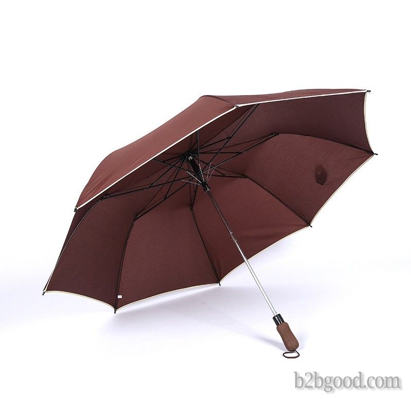 Oversized 27-inch folding golf umbrella with a two-fold edge