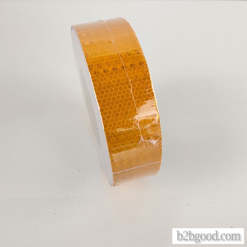Yellow shiny lattice reflective tape