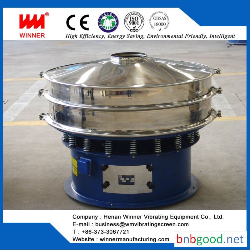 Rotary vibrating sieve for fine material