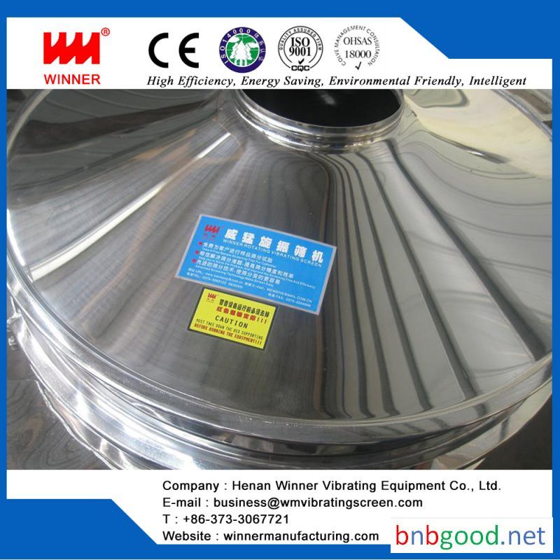 Rotary vibrating sieve for fine material