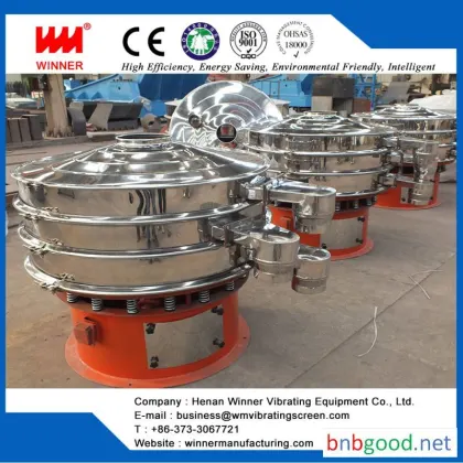 Rotary vibrating sieve for fine material