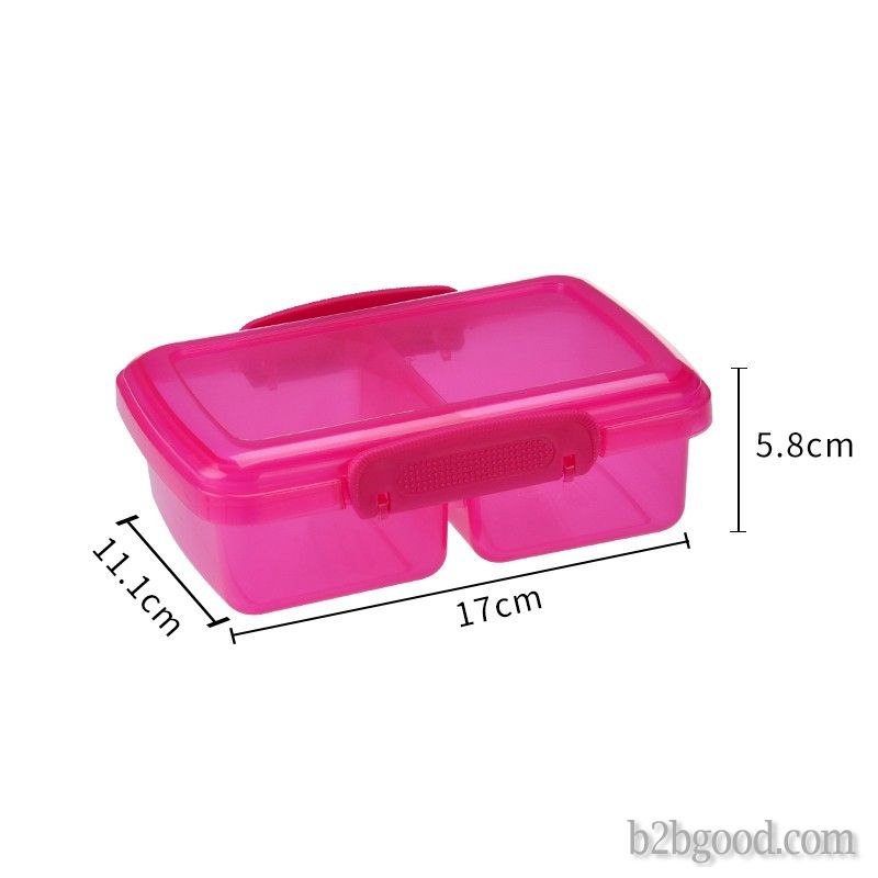 The lid in the middle of the plastic partition is a locked-in fastfood box tupperware from Le Button