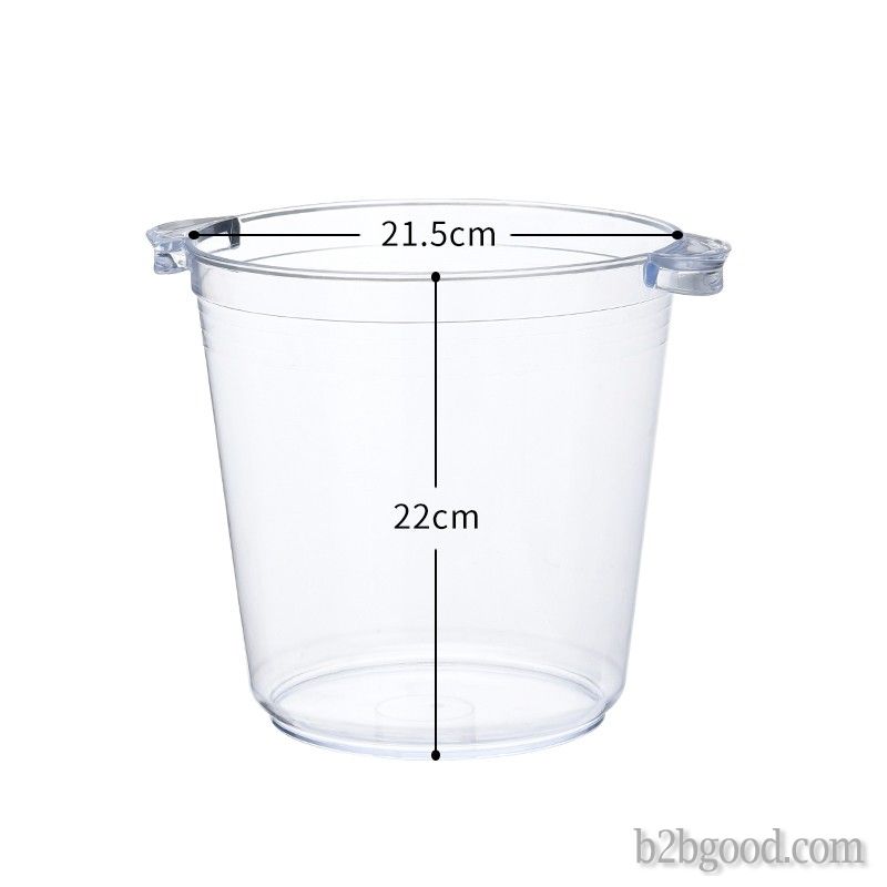 Zhensheng plastic large round transparent ice bucket