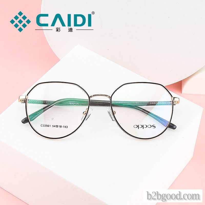 CAIDI Optical flat light short-sighted frame fashionable retro polygonal wide edge aging glasses fra