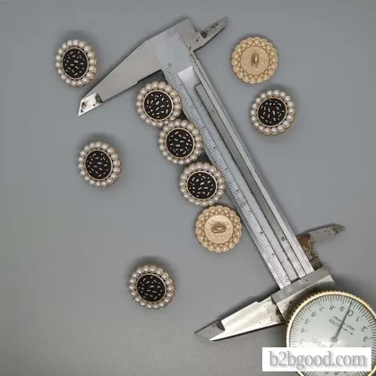 Round pearl metal button fine small fragrance wind coat accessories