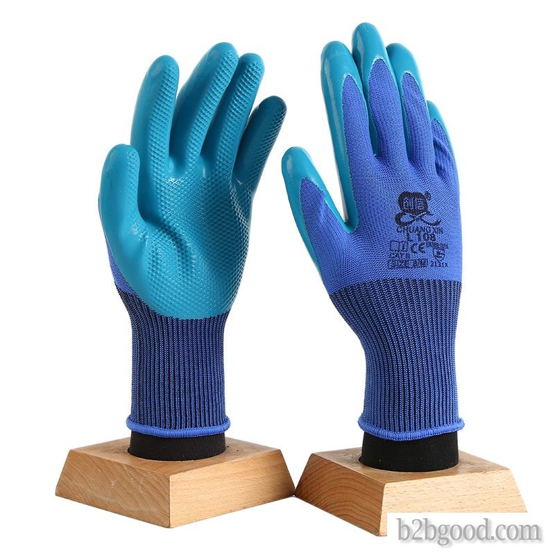 Latex embossed wear-resistant gloves, non-slip, wear-resistant, oil-resistant, labor protection glov
