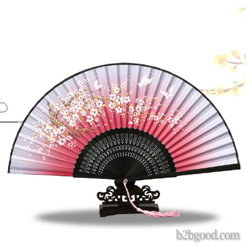Factory direct selling craft gift fan silk fan Folding fan Chinese wind folding fan custom silk smil