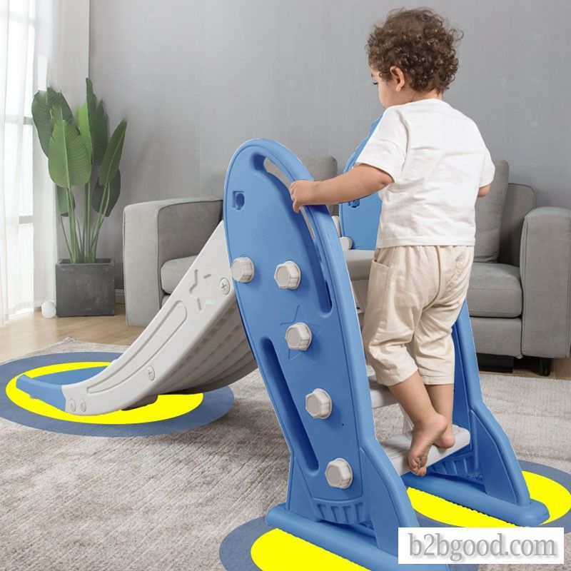 VeryHonor 175cm long children's indoor plastic slide and basketball basket two-in-one splice ea