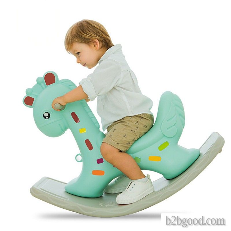 Veryhonor portable baby rotating walker plastic children's cartoon rocking horse riding animal