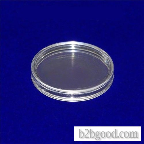 Nali flat edge fully transparent gold and silver commemorative coin box display plastic round box wa