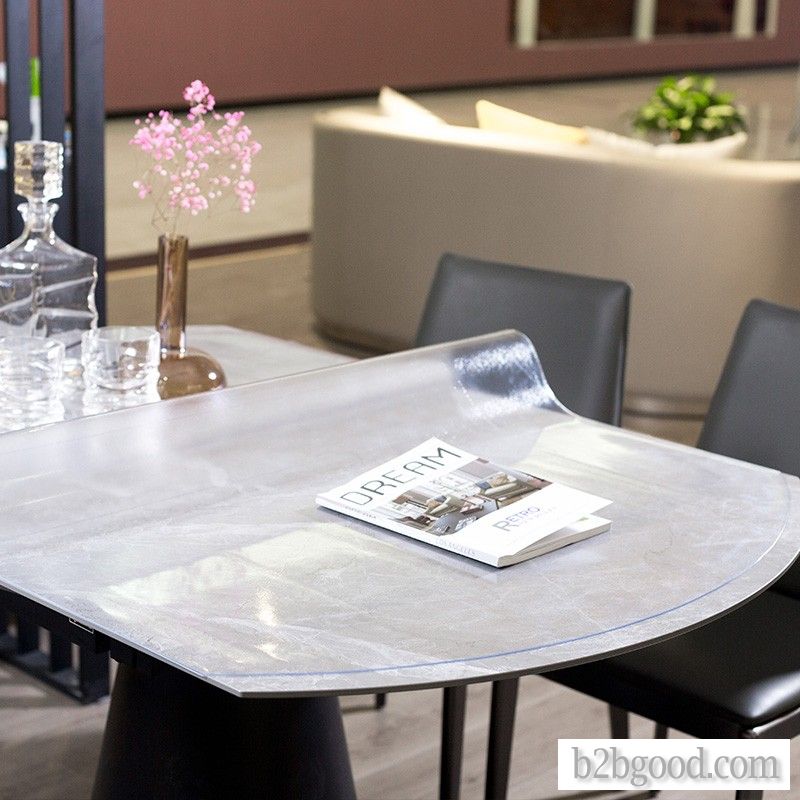 GLXY tasteless transparent soft glass dark lines simple waterproof tablecloth tea table PVC material
