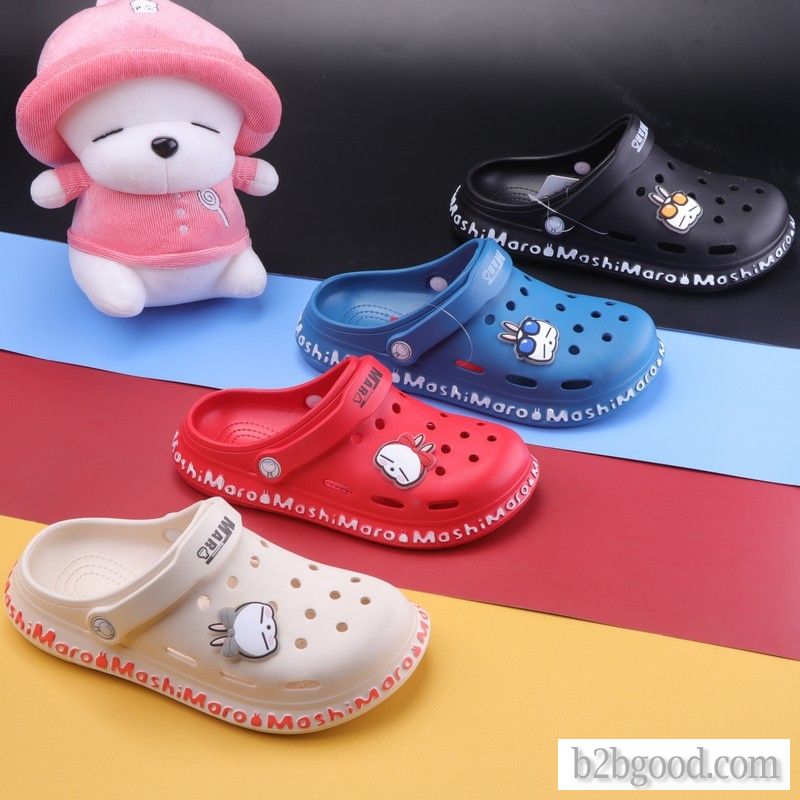 Rogue rabbit hole shoes parent-child cartoon indoor and outdoor wear Baitou sandals EVA non-slip sli