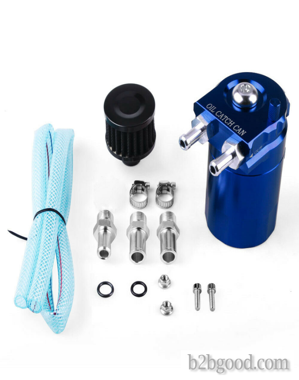 Baffle type engine oil catcher gas tank with black filter tank