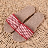 Luyizhi home linen slippers water ripple pattern simple atmosphere indoor non-slip comfortable breat