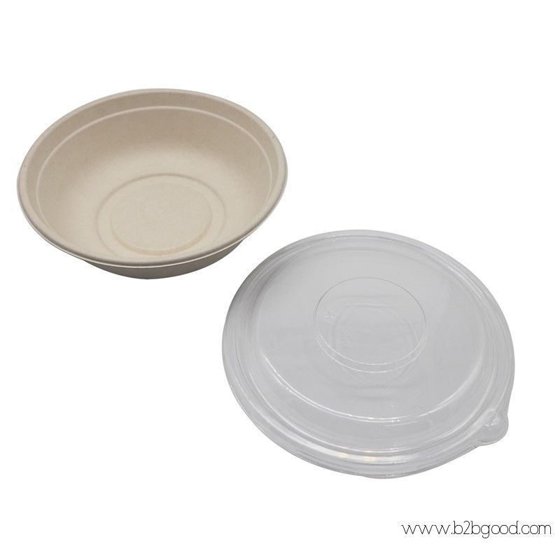 Biodegradable Compostable Fiber Pulp Round Salad Bowls