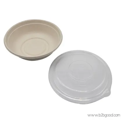 Biodegradable Compostable Fiber Pulp Round Salad Bowls