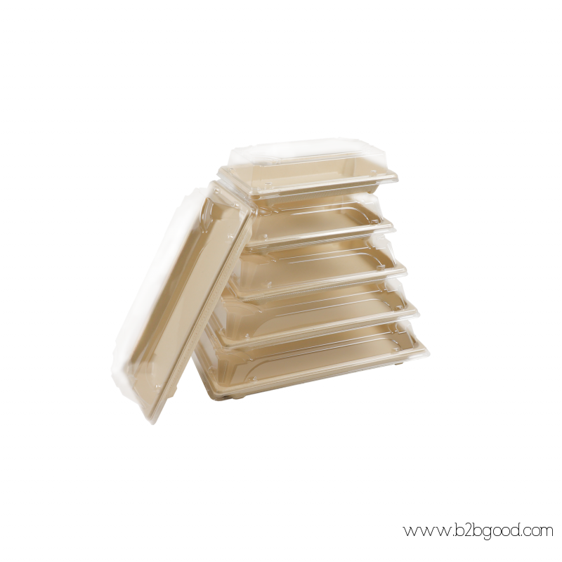 Fiber Pulp Sushi Tray With Film