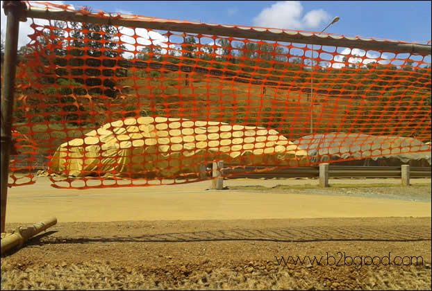 Orange Plastic Netting for Temporary Barricade