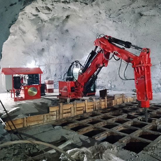 hydraulic boom rockbreaker system