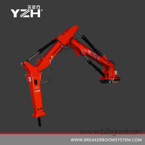 stationary pedestal boom breaker system